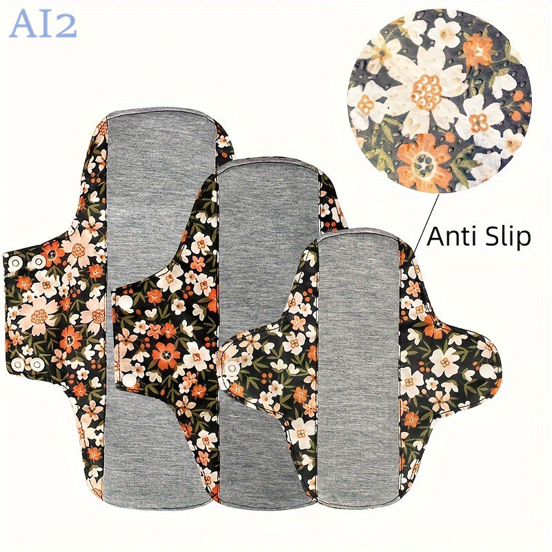 Cloth Pad Reusable - แผ่นอนามัยแบบซักได้ 3 ชิ้น ขนาด 18 ซม.