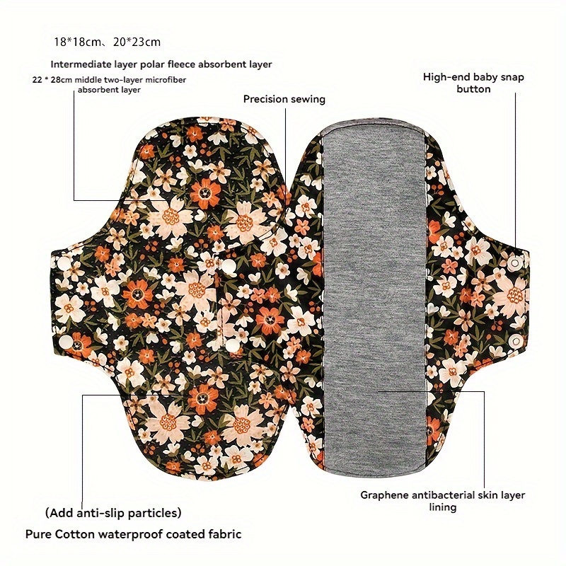 แผ่นอนามัยแบบซักได้ 3 ชิ้น ขนา - Cloth Pad Reusable บทวิจารณ์และราคา