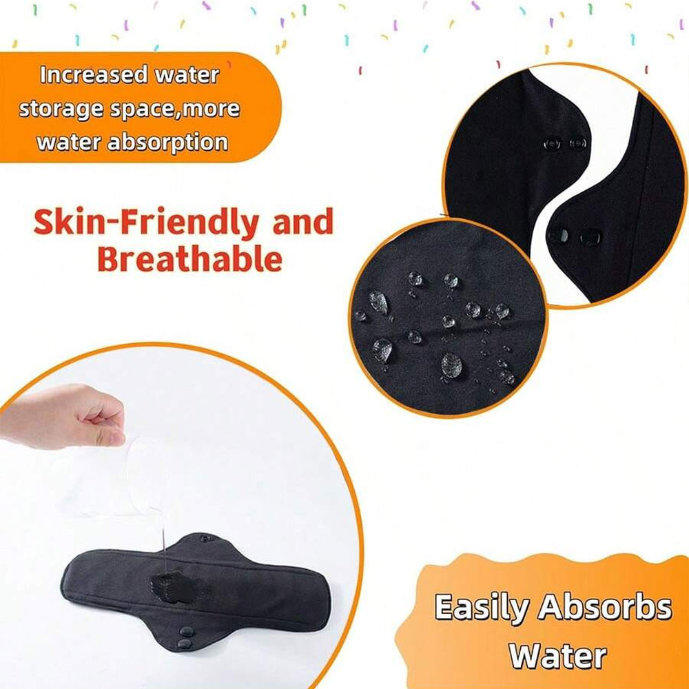 ชุด 5 ชิ้น แผ่นอนามัยผ้าฝ้ายสี - Cloth Pad Reusable บทวิจารณ์และราคา